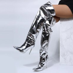 MACUBEZ – VELVINA Elegante Overknees mit weichem Veloursfinish